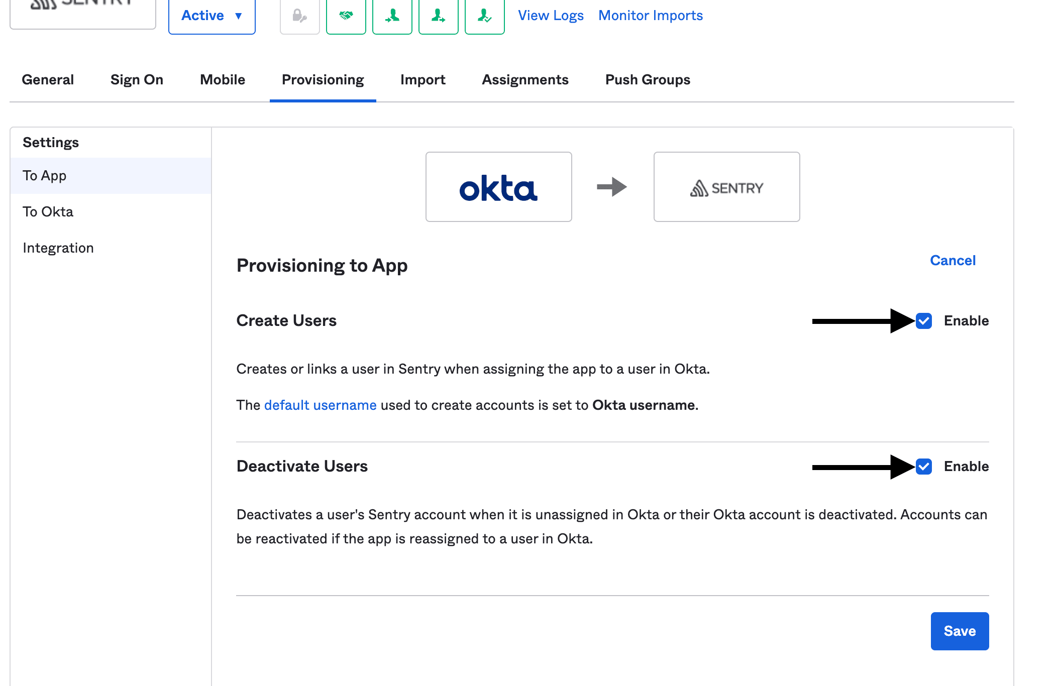 Okta Create and Deactivate Users